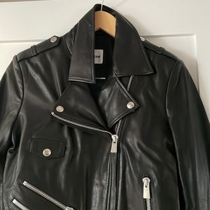 Anine Bing Leather Jacket - 3/4 length sleeves size large